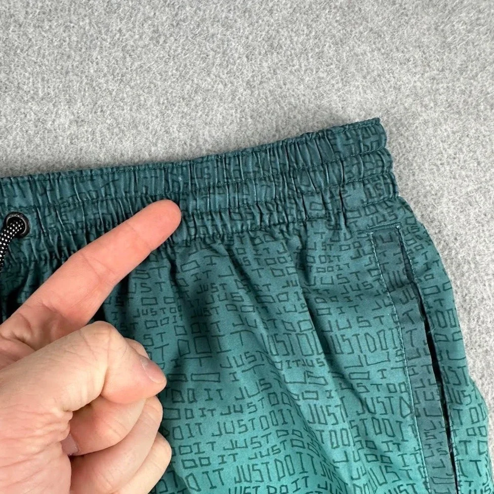 Nike Mens Ombre Swim Trunks Teal Green Pink Board Shorts Just Do It Size‎ Large